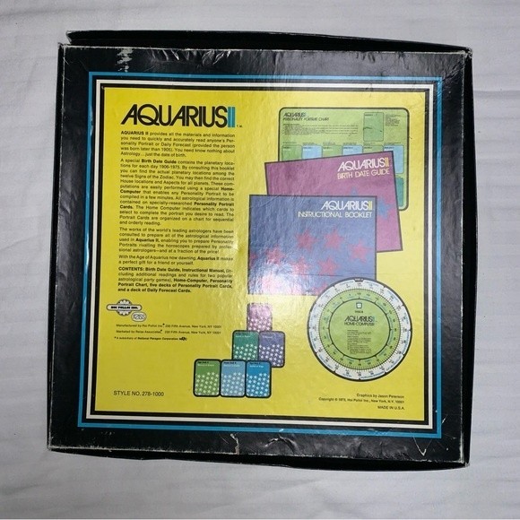 *ULTRA RARE* Vintage Aquarius Horoscope Kitsch Home Computer Astrology Kit 1970s - Picture 6 of 7